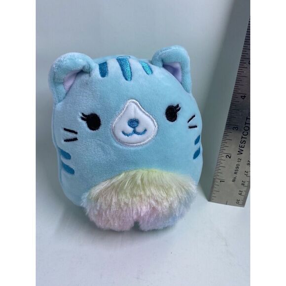 squishmallow 5” Corinna The Cat Kellytoy Plush Squishy Easter Basket Blue - Picture 1 of 8